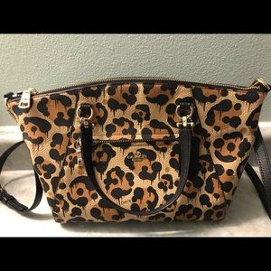 COACH Ocelot Medium Satchel Crossbody